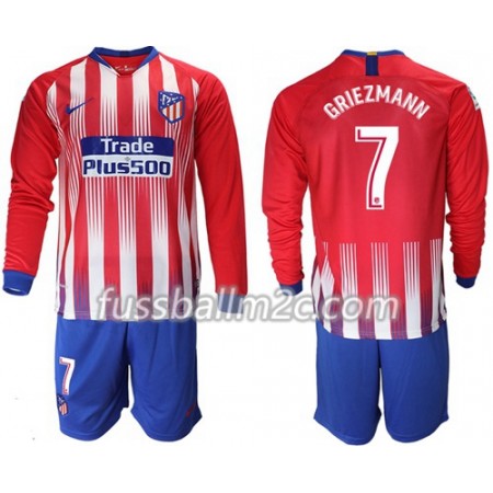 Fußballtrikots Atlético Madrid Griezmann 7 Kinder Heim Trikotsatz 2018-2019 Langarm Fußballtrikots Atlético Madrid Griezmann 7 Kinder Heim Trikotsatz 2018-2019 Langarm